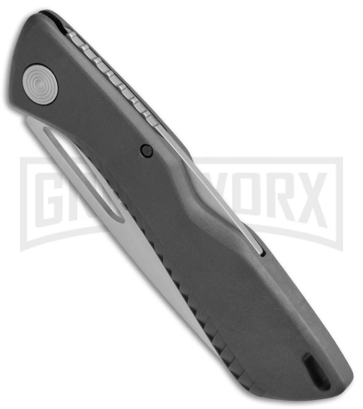 Gerber Shark Belly Gray GFN Lock Back Knife - Satin Serrated - Image 2