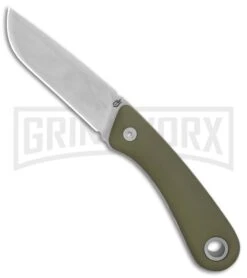Gerber Spine Sage Green GFN Fixed Blade Knife - Stonewash Plain