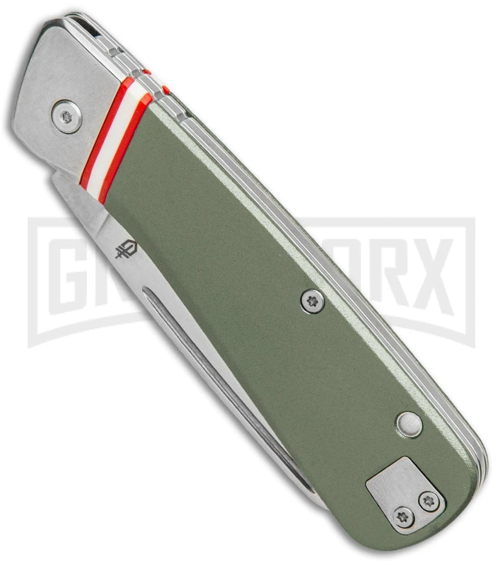 Gerber Straightlace OD Green GFN Sheepsfoot Slip Joint Knife - Satin Plain - Image 2
