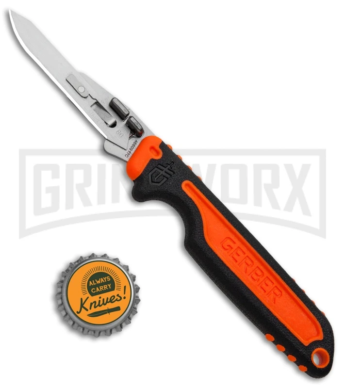 Gerber Vital Orange GFN Fixed Blade Knife - Satin Plain - Image 5