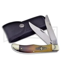 German Bull Claptrap Brown Ox Horn Pocket Knife