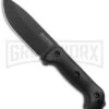 Ka-Bar Becker Campanion Black Fixed Blade Knife - Black Plain