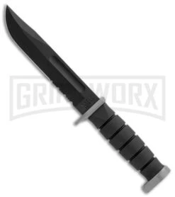 Ka-Bar Extreme Fighting/Utility Knife Black Kraton - Black Serr