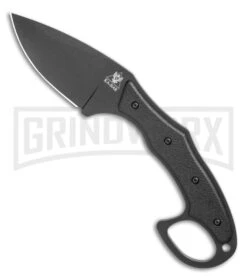 Ka-Bar TDI Pocket Strike Black Fixed Blade Knife - Black Plain