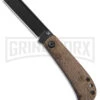 Kansept Knives Brown Micarta Swan Bevy Slip Joint Knife Black Stonewash