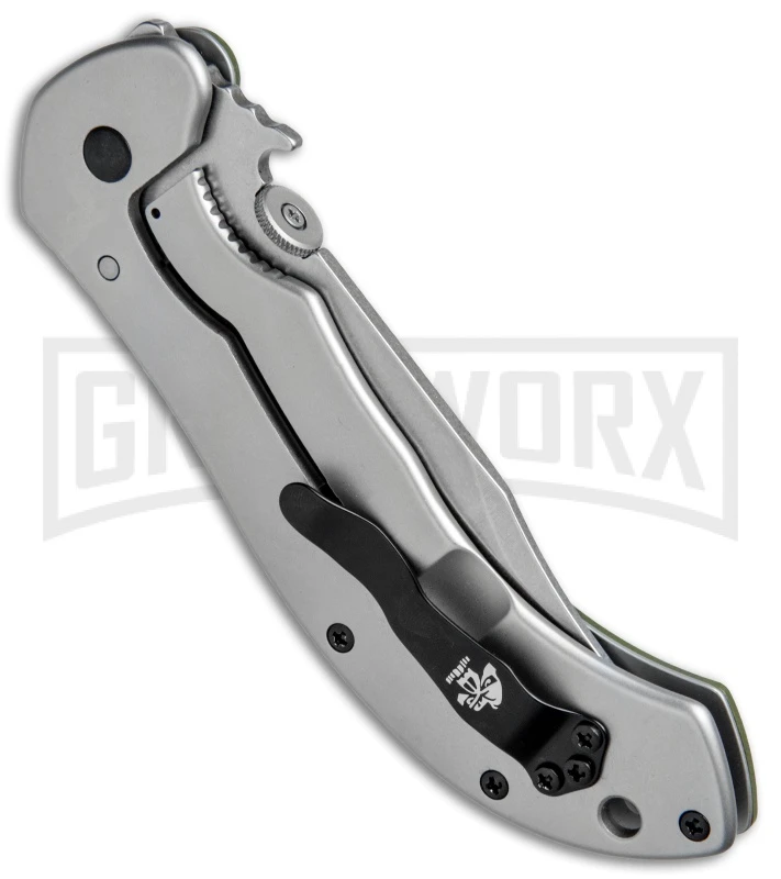 Kershaw Emerson CQC-10K Frame Lock Knife OD Green G-10 Stonewash - Image 3