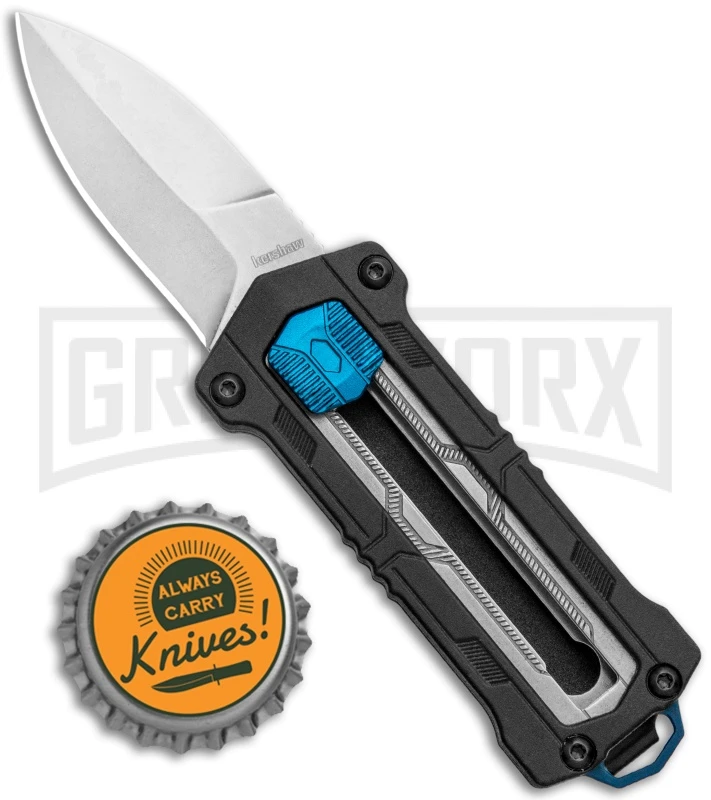 Kershaw Kapsule Manual Slide OTF Knife - Satin Plain - Image 4