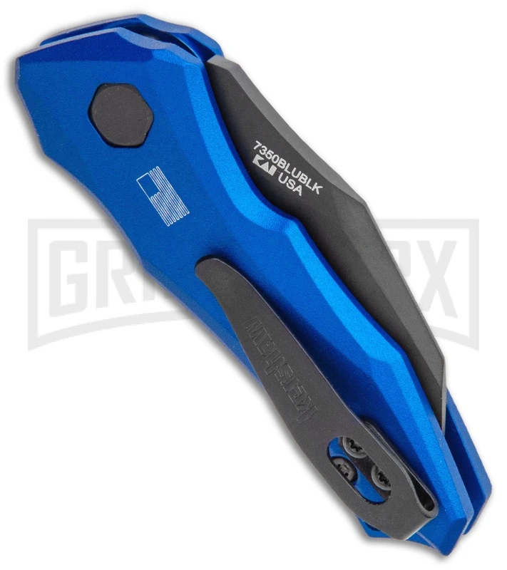 Kershaw Launch 10 Blue Automatic Knife CA Legal - Stonewash Plain - Image 3