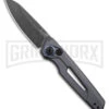 Kershaw Launch 11 Gray Aluminum Automatic Knife - Blackwash Plain