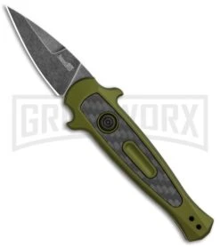 Kershaw Launch 12 CA Legal OD Green Automatic Knife - Black SW Plain