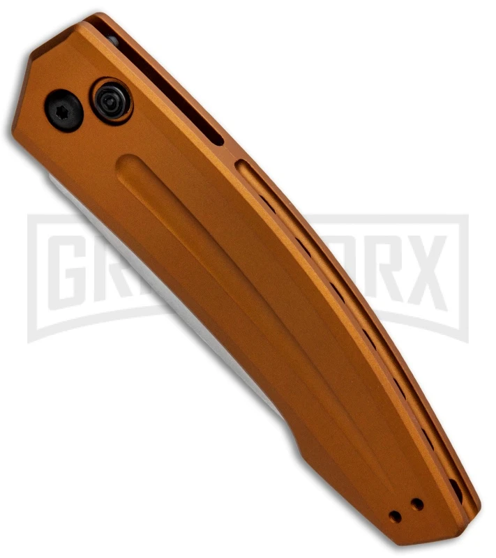 Kershaw Launch 2 Bronze Aluminum Automatic Knife - Stonewash Plain - Image 2