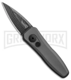 Kershaw Launch 4 Gray Automatic Knife CA Legal - Damascus Plain