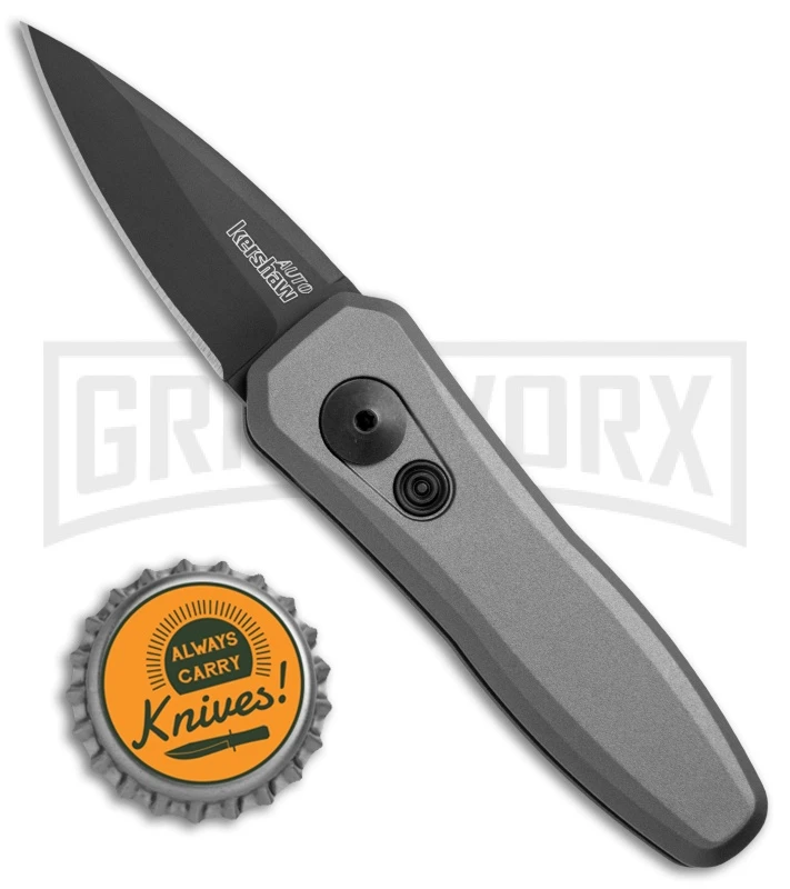 Kershaw Launch 4 Gray Automatic Knife CA Legal - Black Plain - Image 4