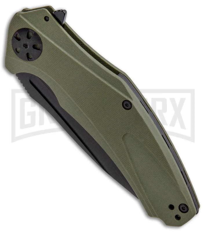 Kershaw Natrix XL Sub-Frame Lock Knife OD Green G-10 Black Drop Point - Image 2