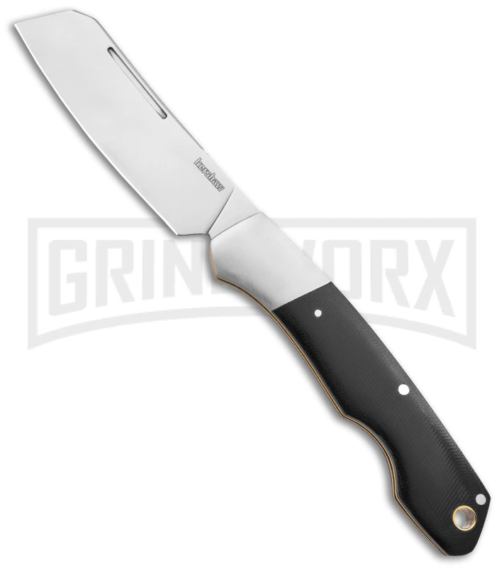 Kershaw Parley Black Micarta Slip Joint Knife - Cleaver Satin Plain