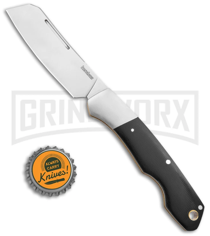 Kershaw Parley Black Micarta Slip Joint Knife - Cleaver Satin Plain - Image 4