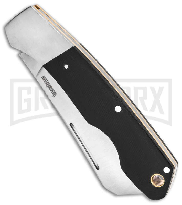 Kershaw Parley Black Micarta Slip Joint Knife - Cleaver Satin Plain - Image 3