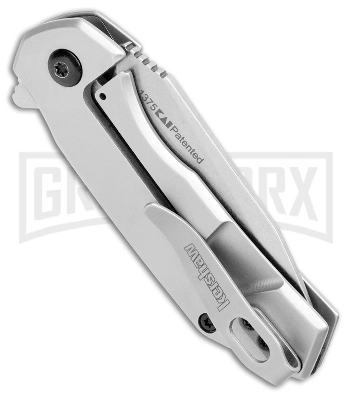 Kershaw Valve Frame Lock Knife Bead Blast Stainless Steel - Stonewash - Image 3