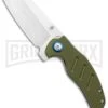 Kizer Vanguard Mini Sheepdog Liner Lock Knife OD Green G-10 - Satin Plain