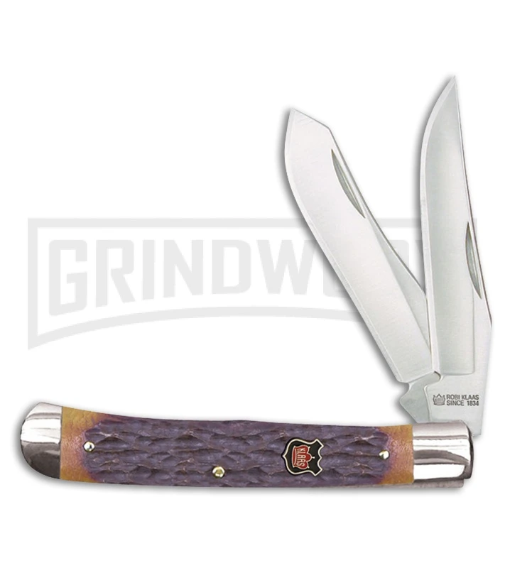 Klaas Modified Trapper Autumn Brown Bone Pocket Knife