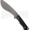 Kubey Destroyer Kukri Black Micarta Fixed Blade Knife - Bead Blast Plain