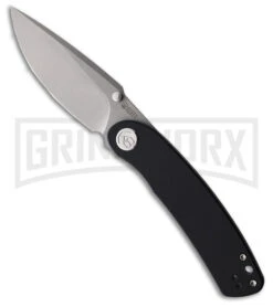 Kubey Momentum Black G-10 Folding Knife - Bead Blast Plain AUS-10A