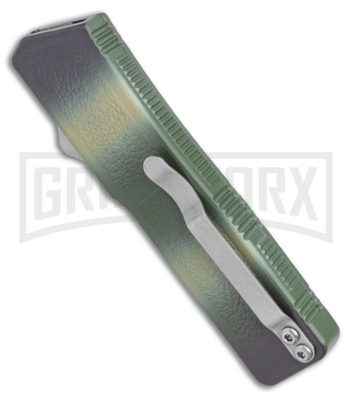 Lightning Camo D/A OTF Automatic Knife - Black - Image 3