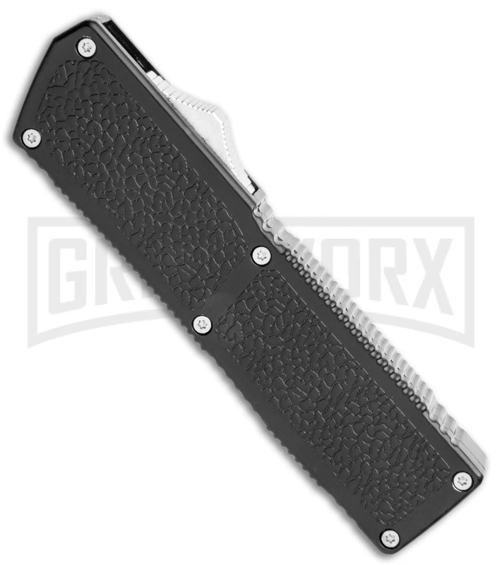 Lightning Elite Black D/A OTF Automatic Knife - Drop Point Satin Plain - Image 2