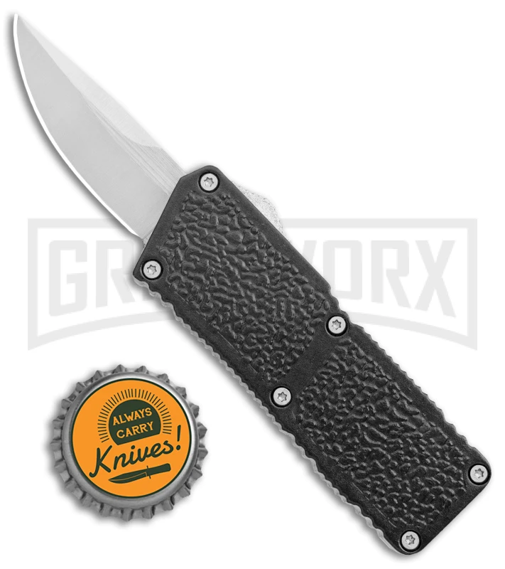 Lightning Fireball Black D/A OTF Automatic Knife - Drop Point Satin Plain - Image 4