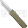 Lightning OD Green D/A OTF Automatic Knife - Tanto Satin Serr