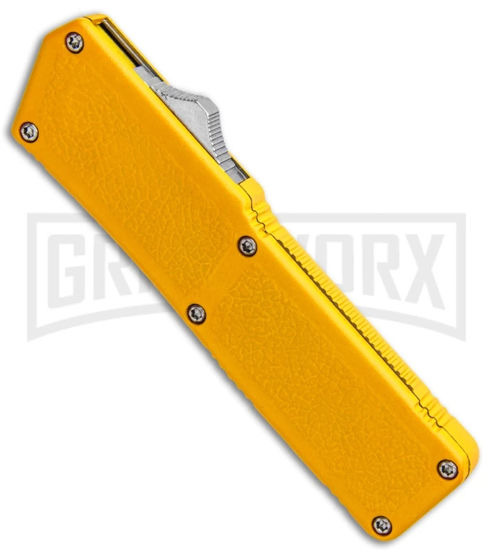 Lightning Yellow D/A OTF Automatic Knife - Two-Tone Plain - Image 2