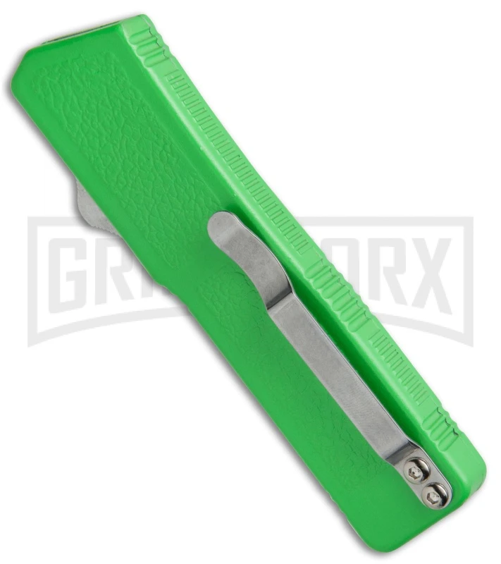 Lightning Zombie Edition Green D/A OTF Automatic Knife - Dagger Satin Plain - Image 3