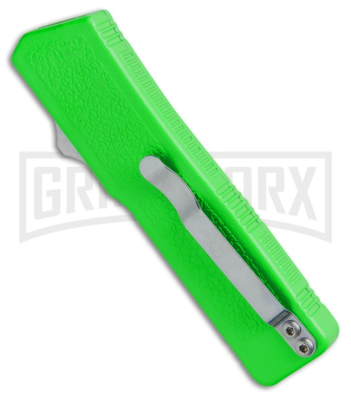 Lightning Zombie Edition Green D/A OTF Automatic Knife - Satin Serr - Image 3