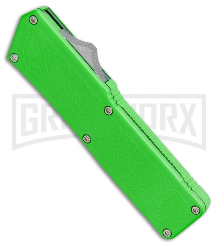 Lightning Zombie Edition Green D/A OTF Automatic Knife - Satin Serr - Image 2