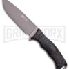 M-Tech Steel Horse Black Fixed Blade Knife - Gray Plain