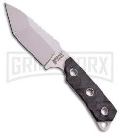 M-Tech Xtreme Neck Knife Black G-10 Fixed Blade Knife - Bead Blast Plain