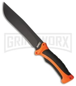 Marble's Power Ditch Orange Polymer Fixed Blade Knife - Black Plain