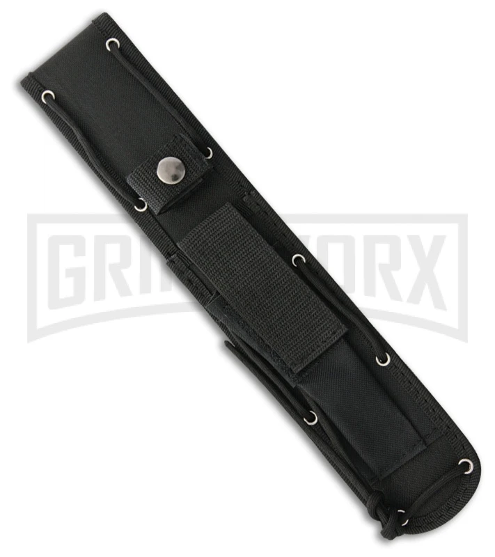 Marble's Power Ditch Orange Polymer Fixed Blade Knife - Black Plain - Image 2