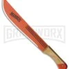 Marble's Wild Leopard 20.25" Orange Wood Machete - Orange Plain