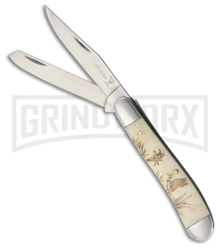 Master Cutlery Elk Ridge Duck Trapper Smooth Bone Pocket Knife