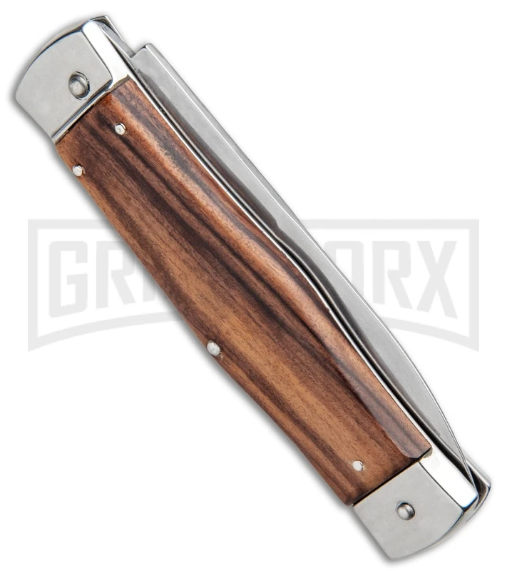 Mikov 241 Predator Wood Automatic Leverlock Bayo Knife - Polish Plain - Image 3