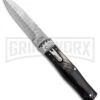 Mikov Panther Buffalo Horn Automatic Lever Lock Knife Damascus Bayonet