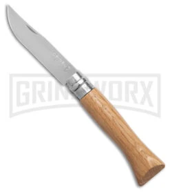 Opinel Knives No. 6 Oak Folding Knife - Stainless Steel