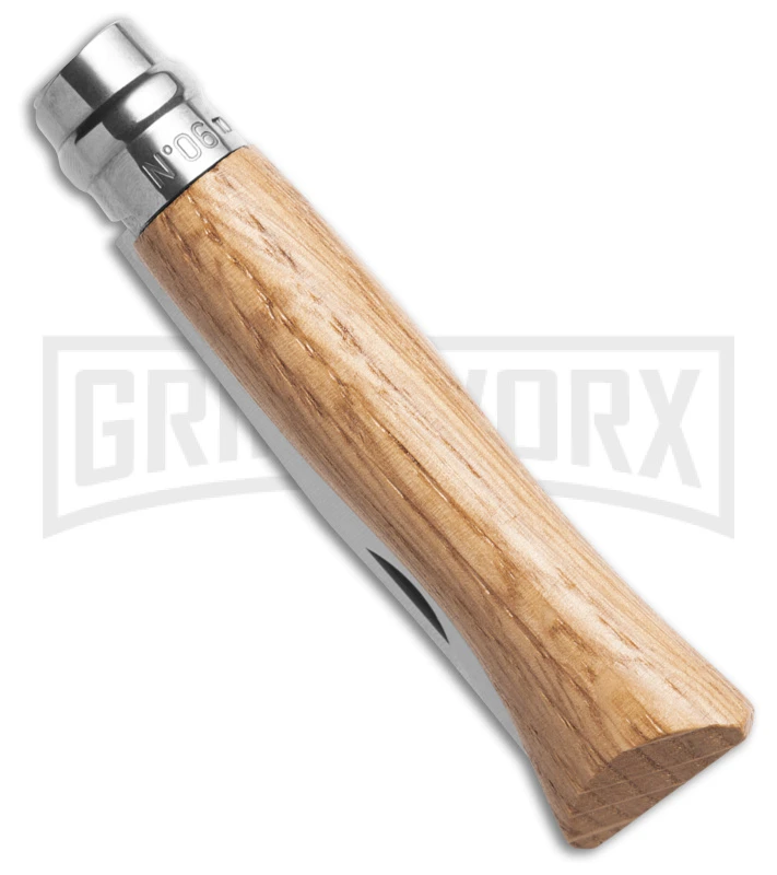 Opinel Knives No. 6 Oak Folding Knife - Stainless Steel - Image 2