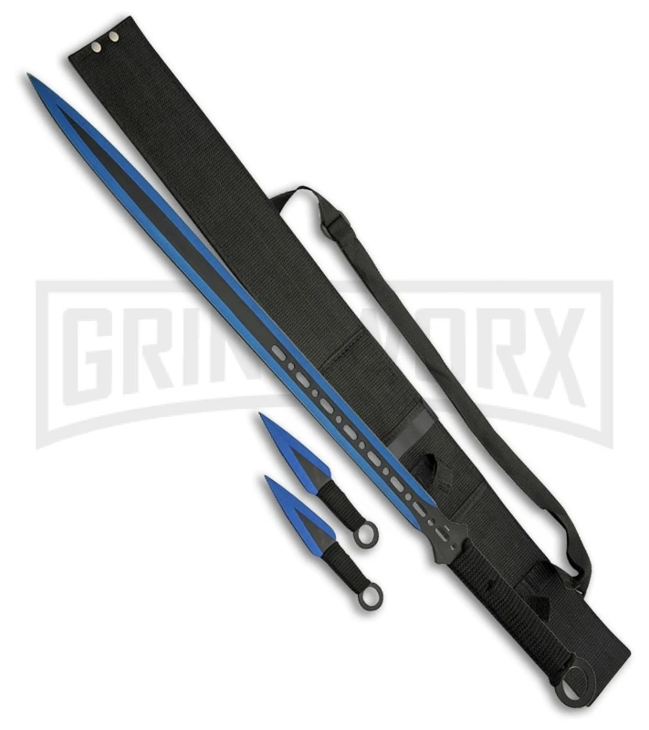 Rite Edge 28" Dark Ninja Sword Set - Blue