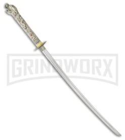Rite Edge Dragon White Sword W/ Aluminum Scabbard - Satin Plain