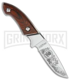 Rite Edge Elk Wood Fixed Blade Knife - Mirror Plain
