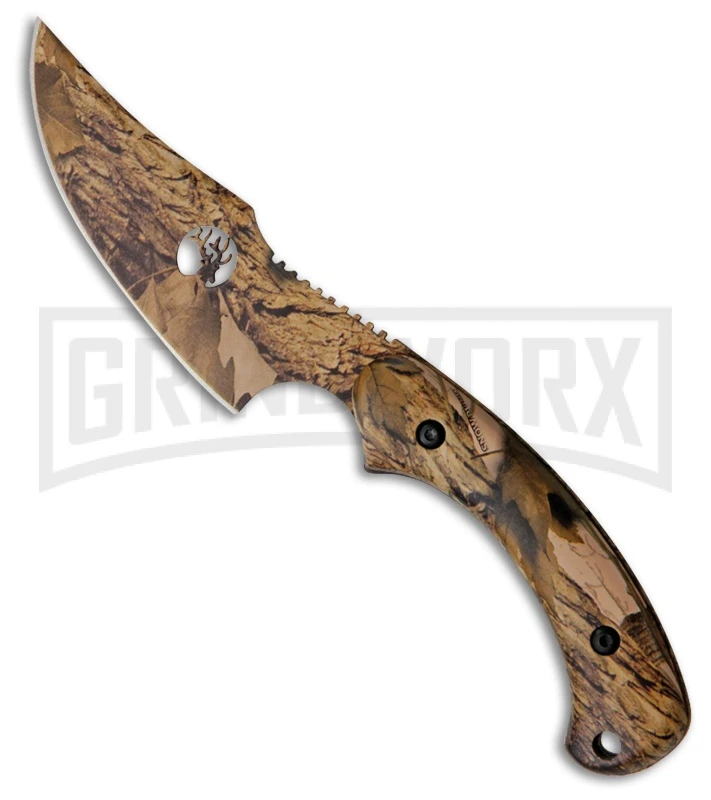 Rite Edge Skinner Bold Blaze Tan Camo Fixed Blade Knife - Tan Camo Plain