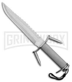 Rite-Edge Survival Gray Fixed Blade Knife - Satin Plain