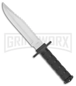 Rite-Edge Trailblazer Black Aluminum Fixed Blade Knife - Satin Plain